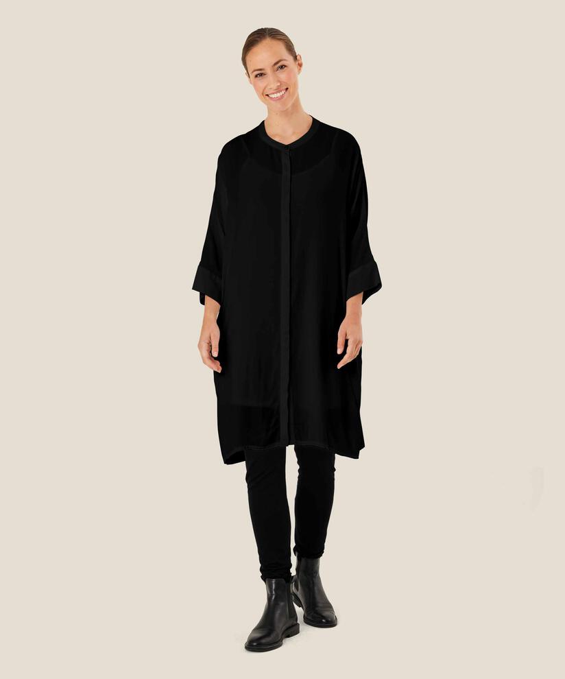 Iosetta Shirt Dress, Black