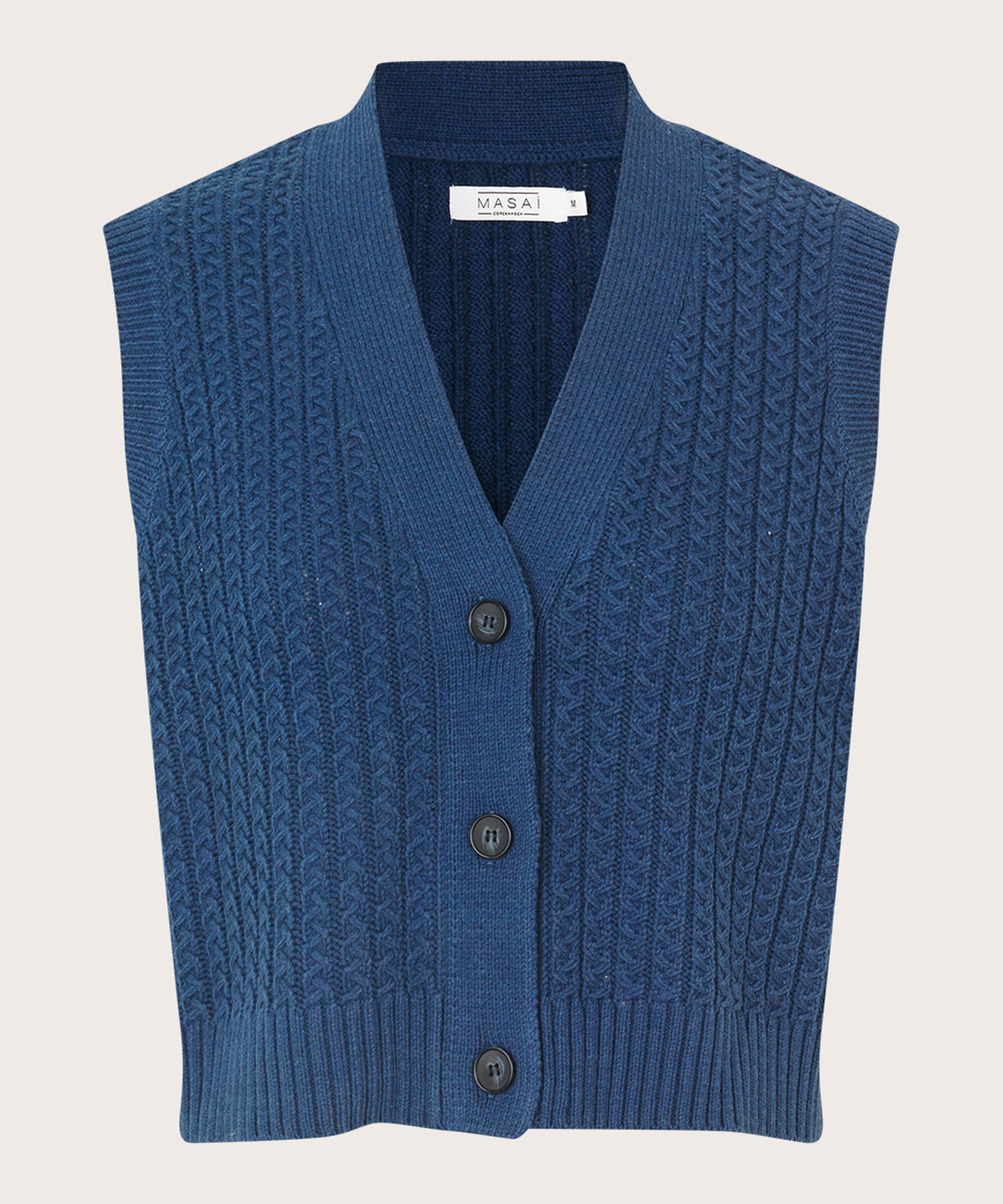 Laney Knitted Vest, Sargasso Sea
