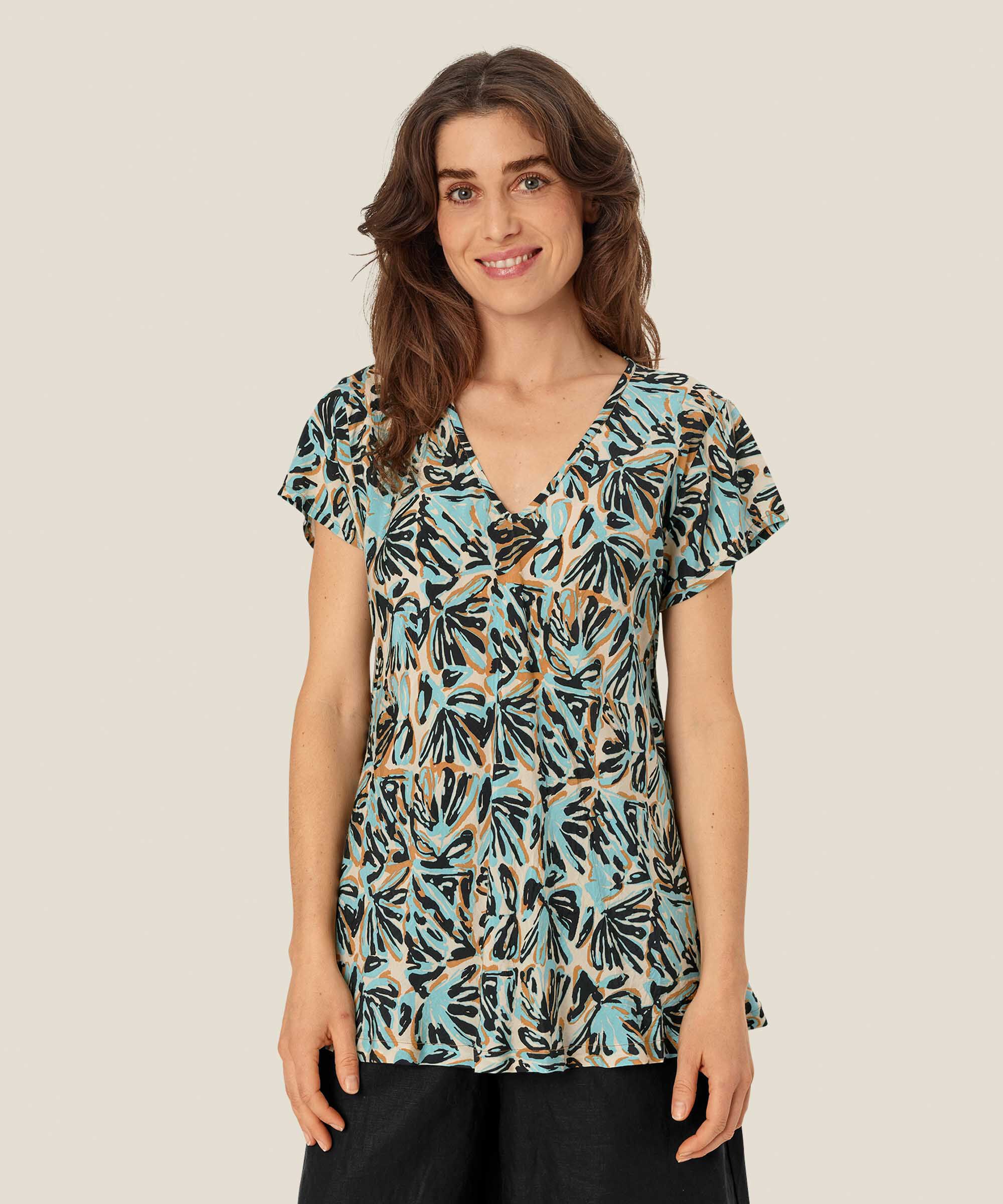Kallo Blouse, Aqua