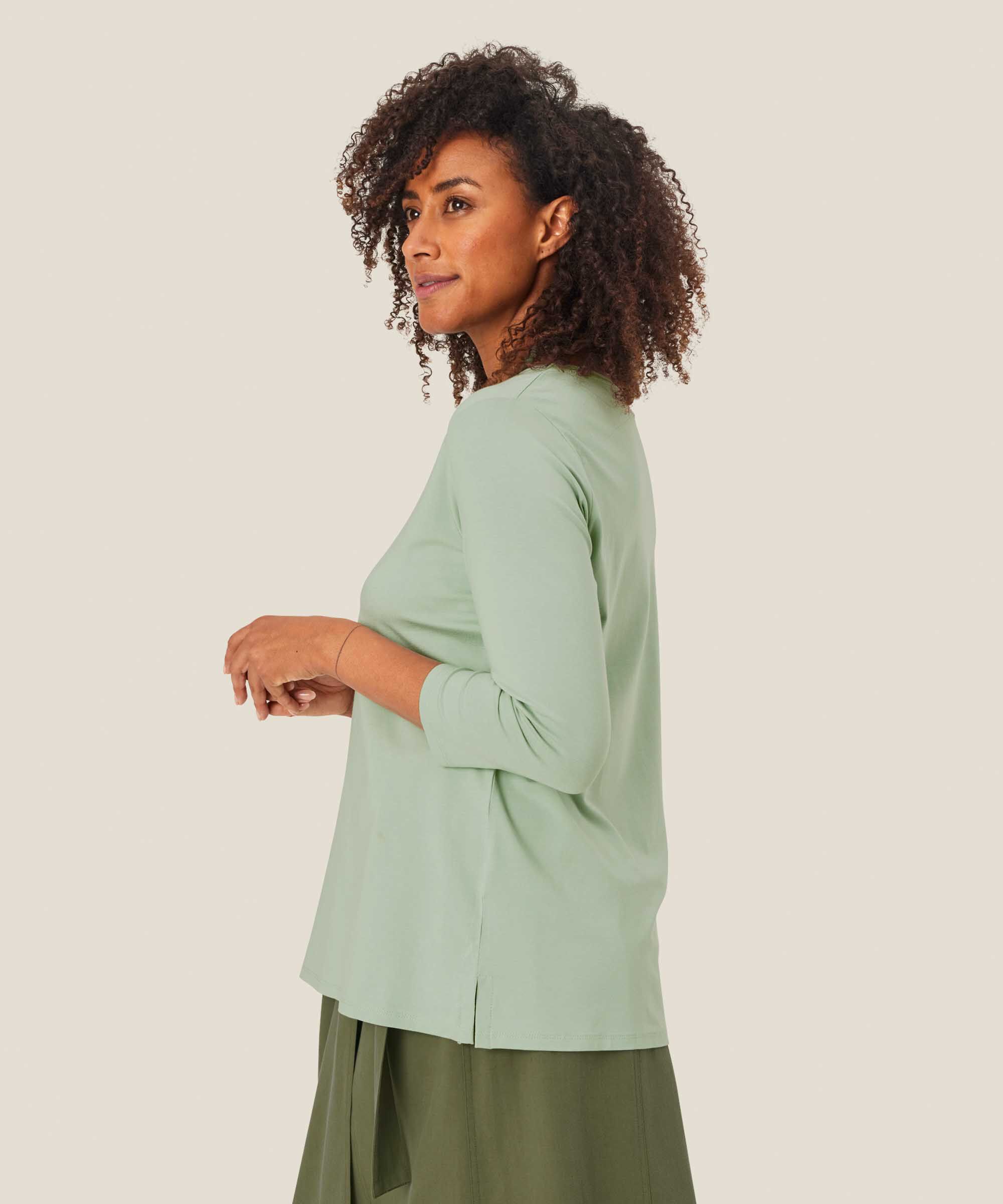 Cecille JERSEY Top, Frosty Green