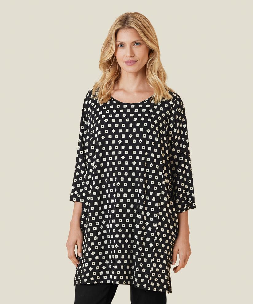 GALENY JERSEY TUNIC, Black