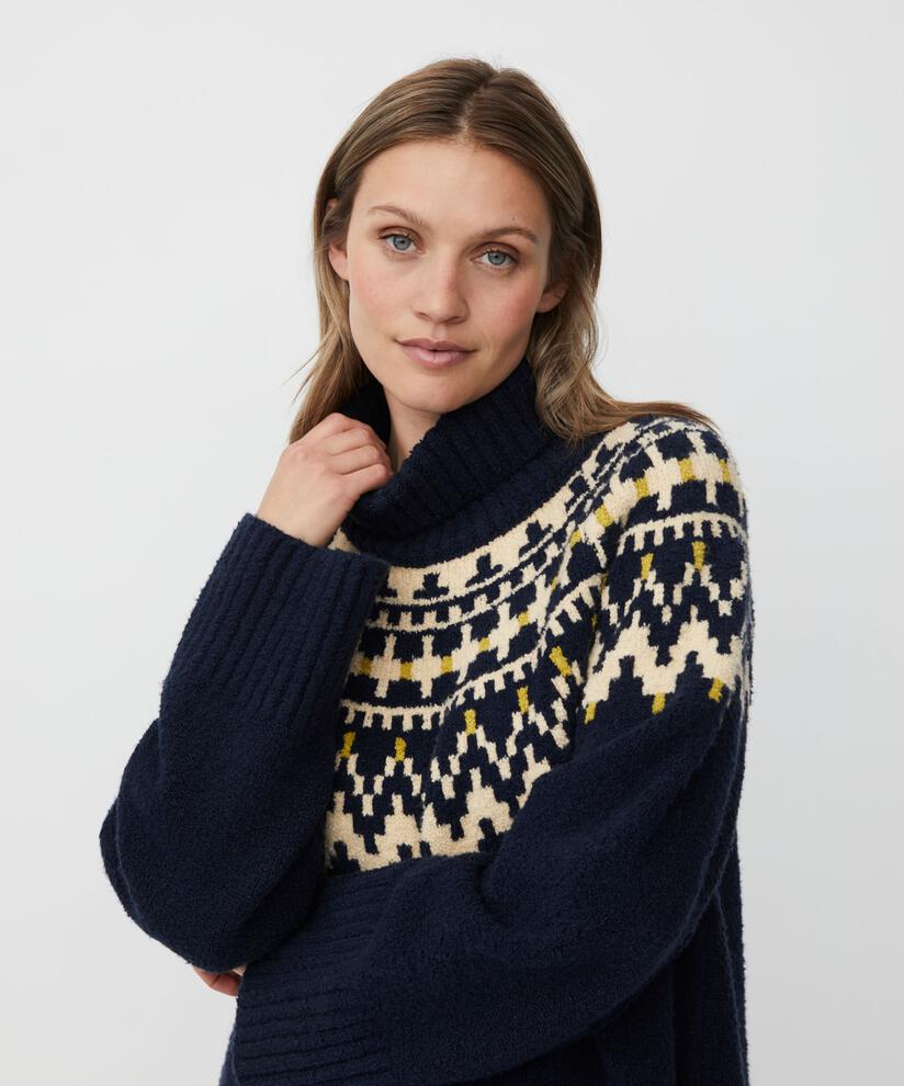 Fatima Jumper, Navy Blazer
