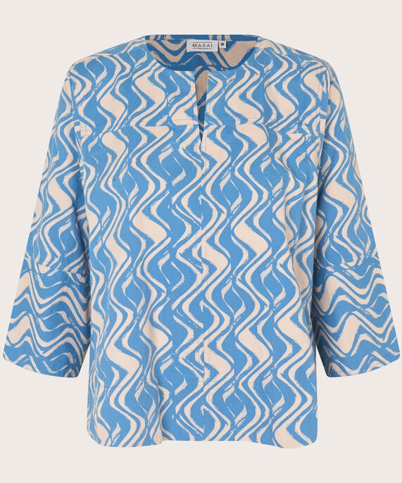 Deirdra Blouse, Blue Bonnet