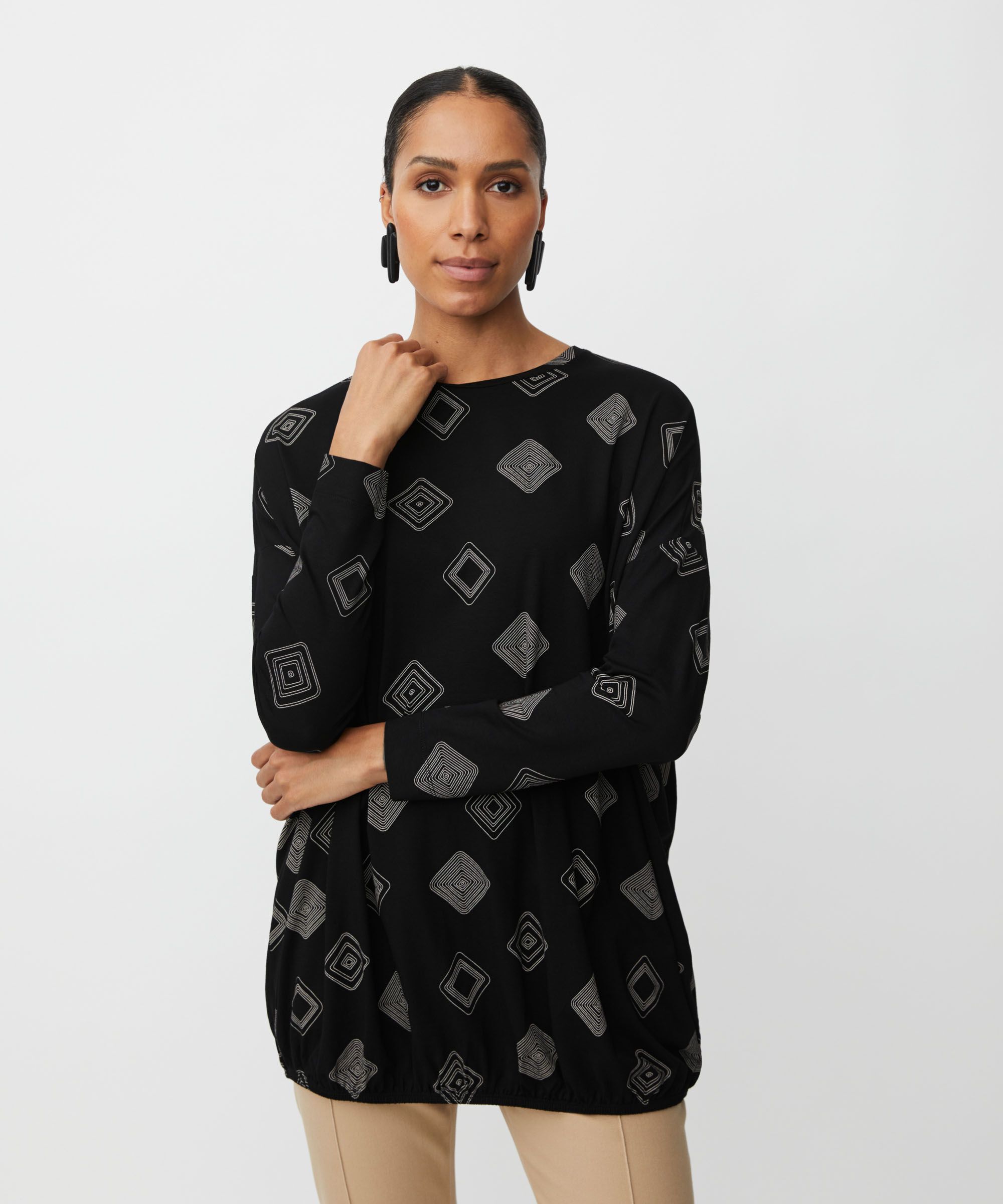 Baggy JERSEY Top, Black