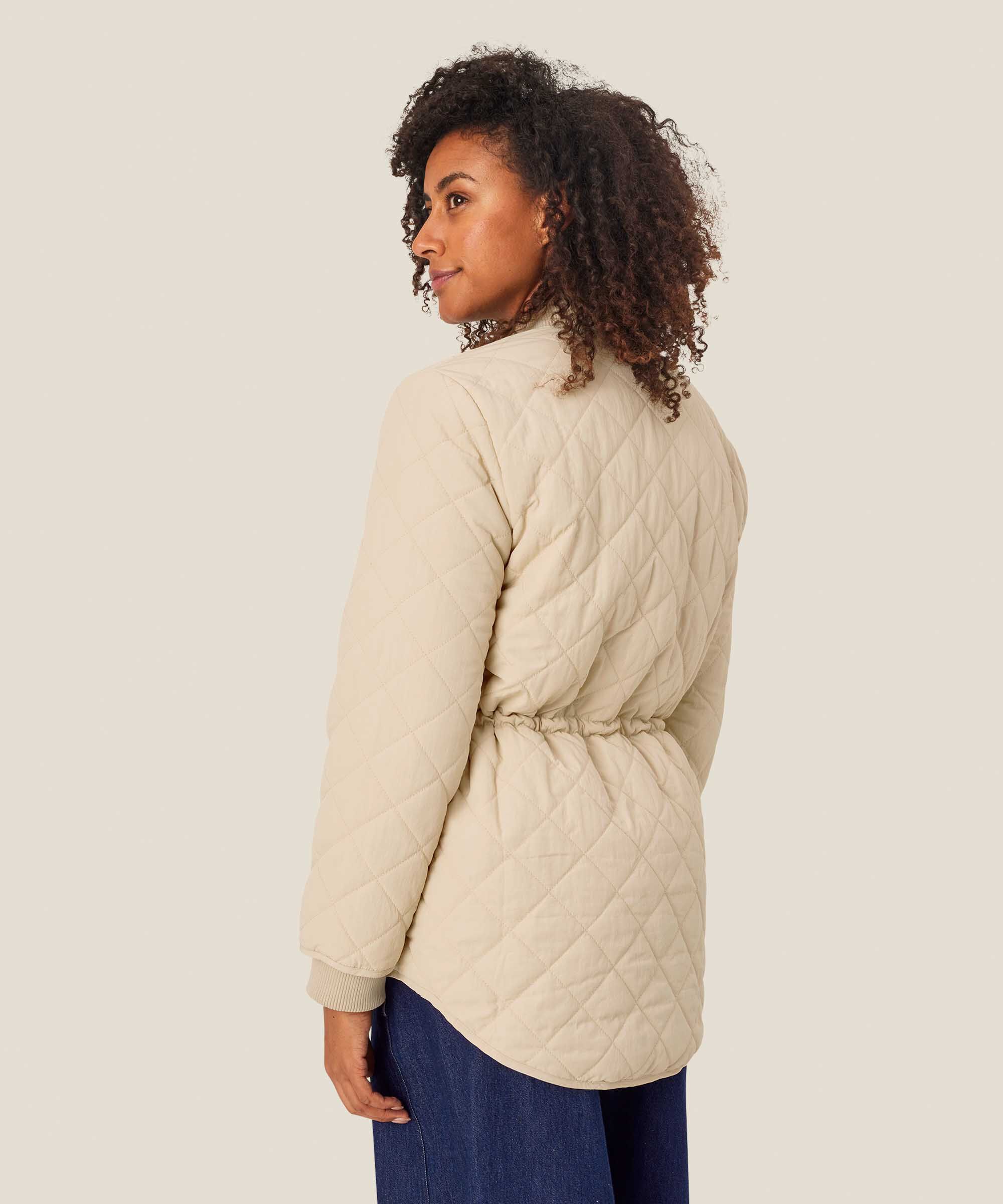 Topasi Coat, Oyster White