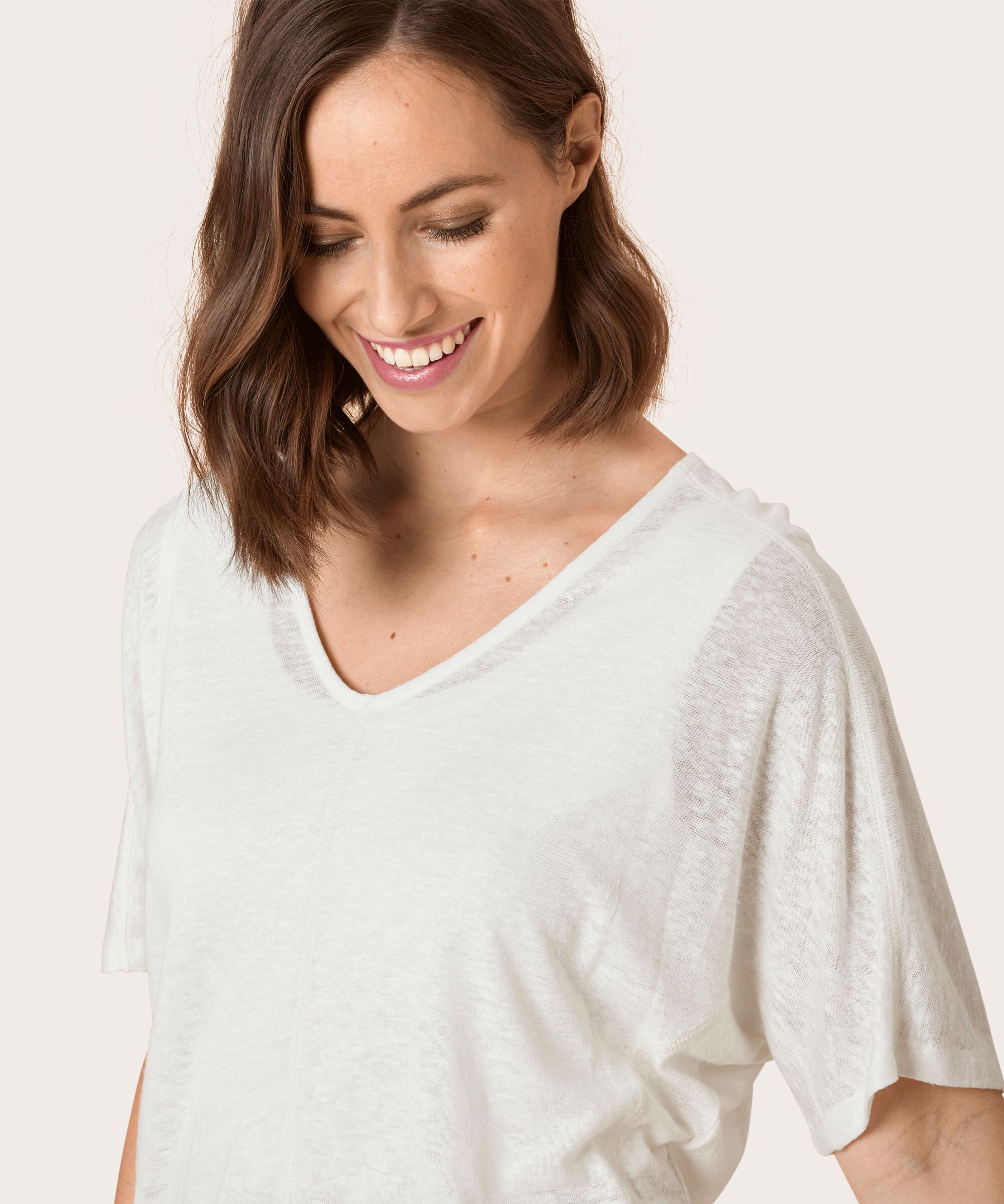 DENA JERSEY TOP, White