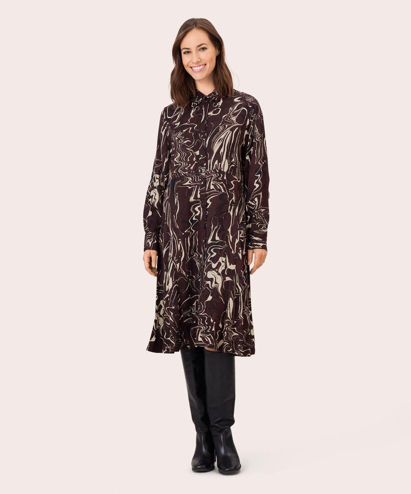 Nadia Shirt Dress, Coffee Bean