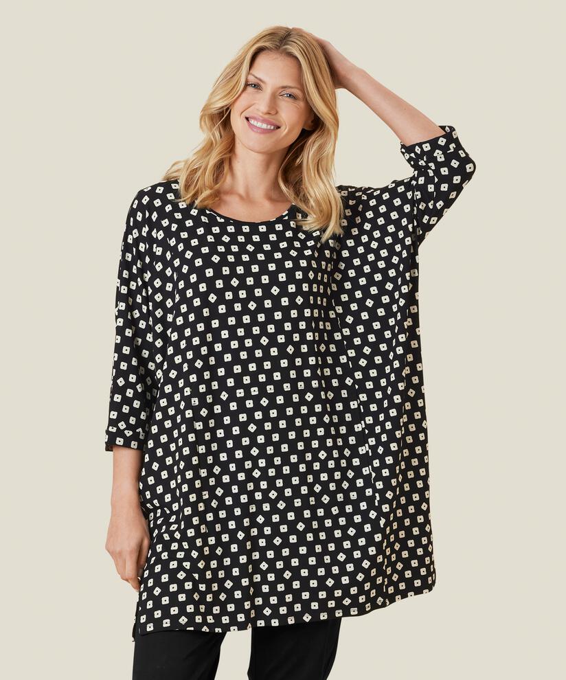 GALENY JERSEY TUNIC, Black