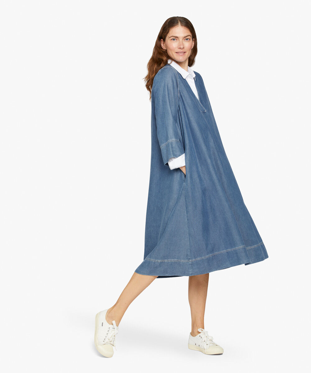 NILSA DRESS, Blue Denim