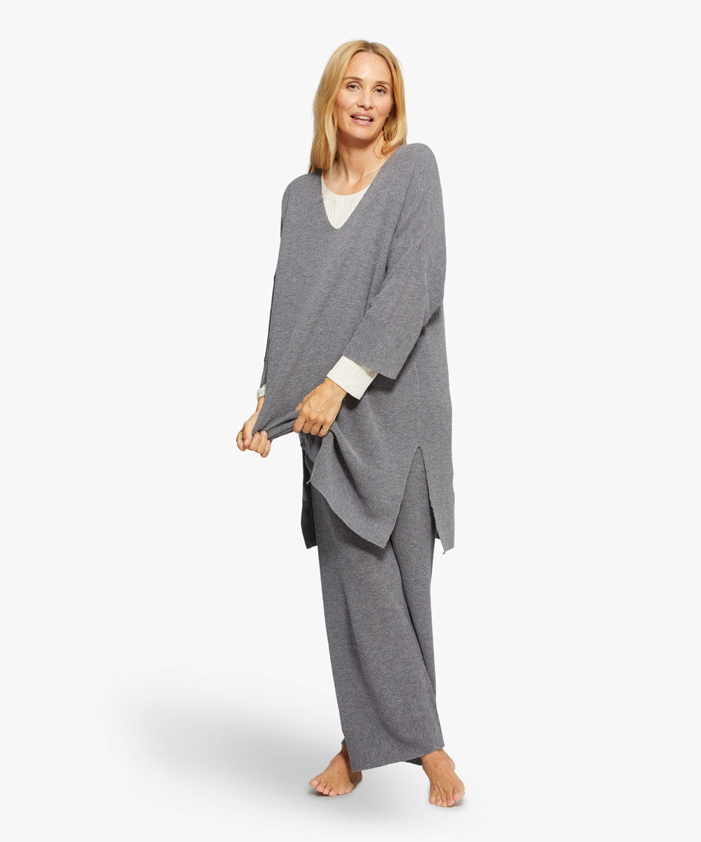 GRANCOISE TUNIC, M. Grey mel.