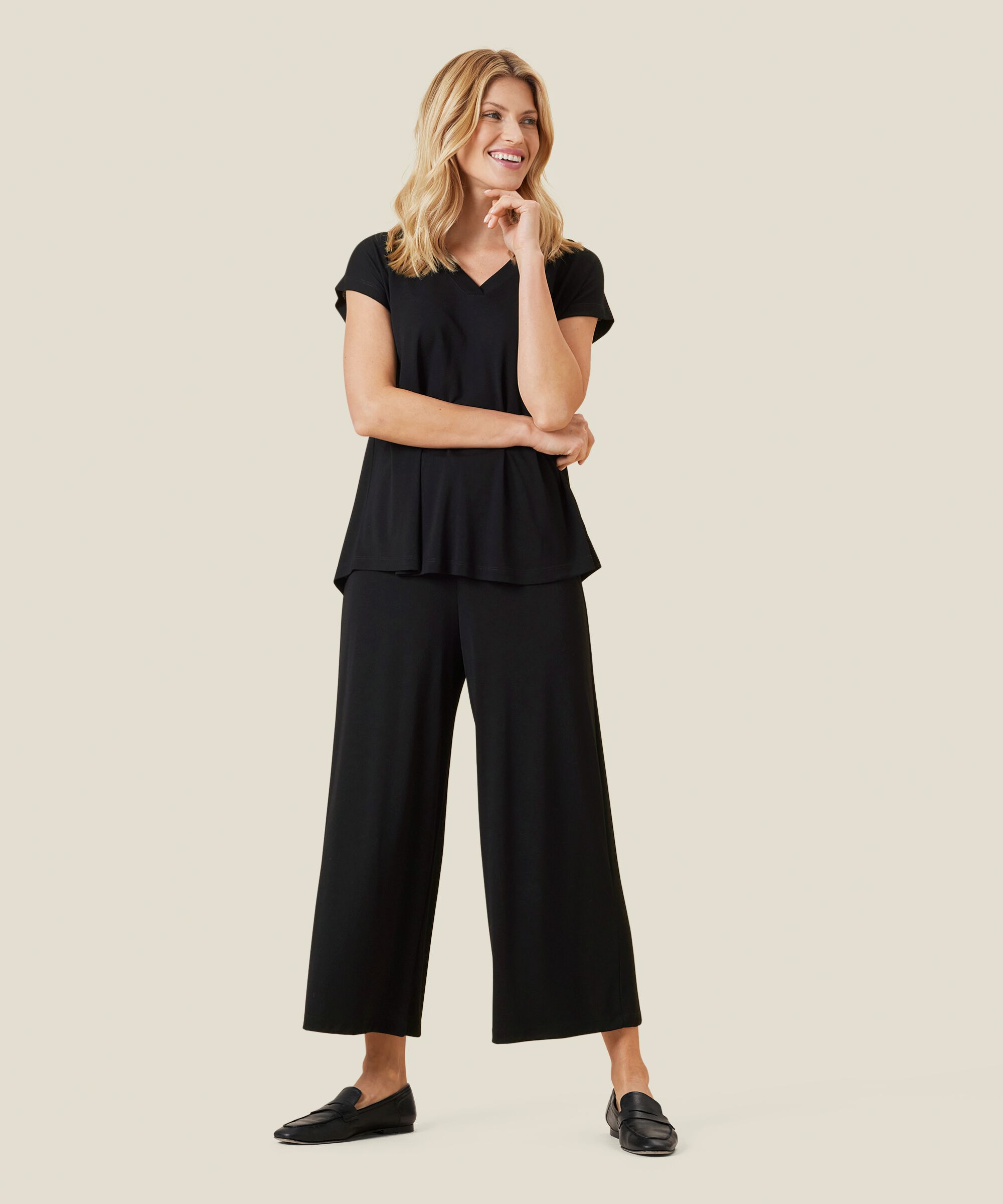 Efa JERSEY Top, Black