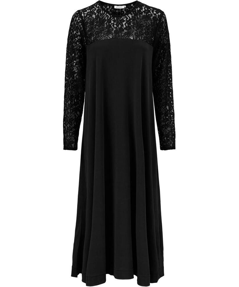 NERIDA JERSEY DRESS, Black