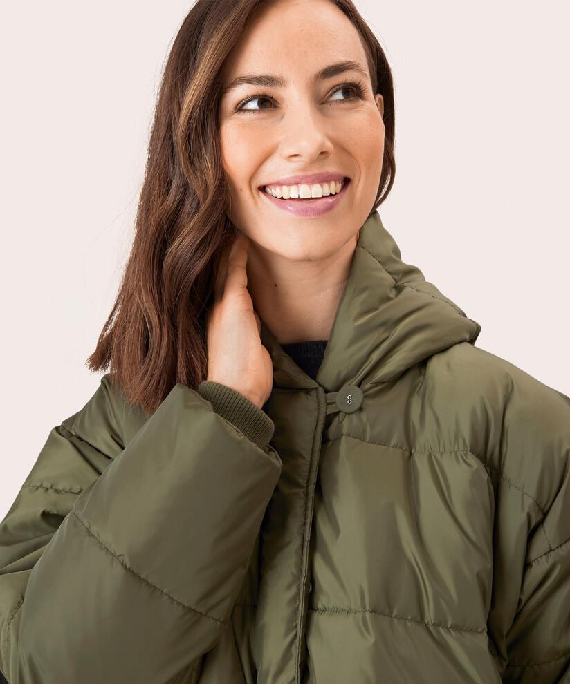 Thilde Down Coat, Olive Night