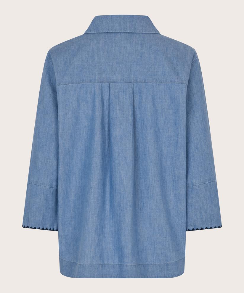Imanea Denim Shirt Jacket, Blue Denim