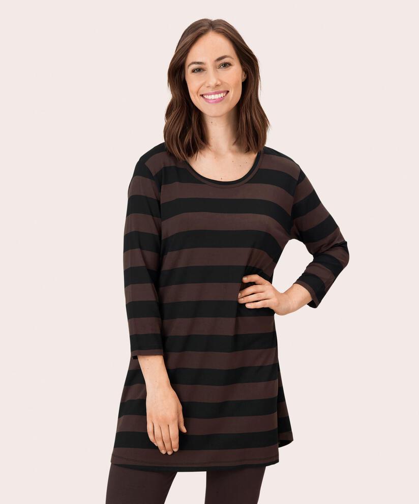 Gigi JERSEY Tunic, Coffee Bean