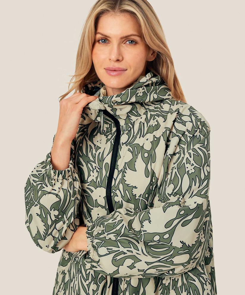 Trina Rain Coat, D. Lichen Green