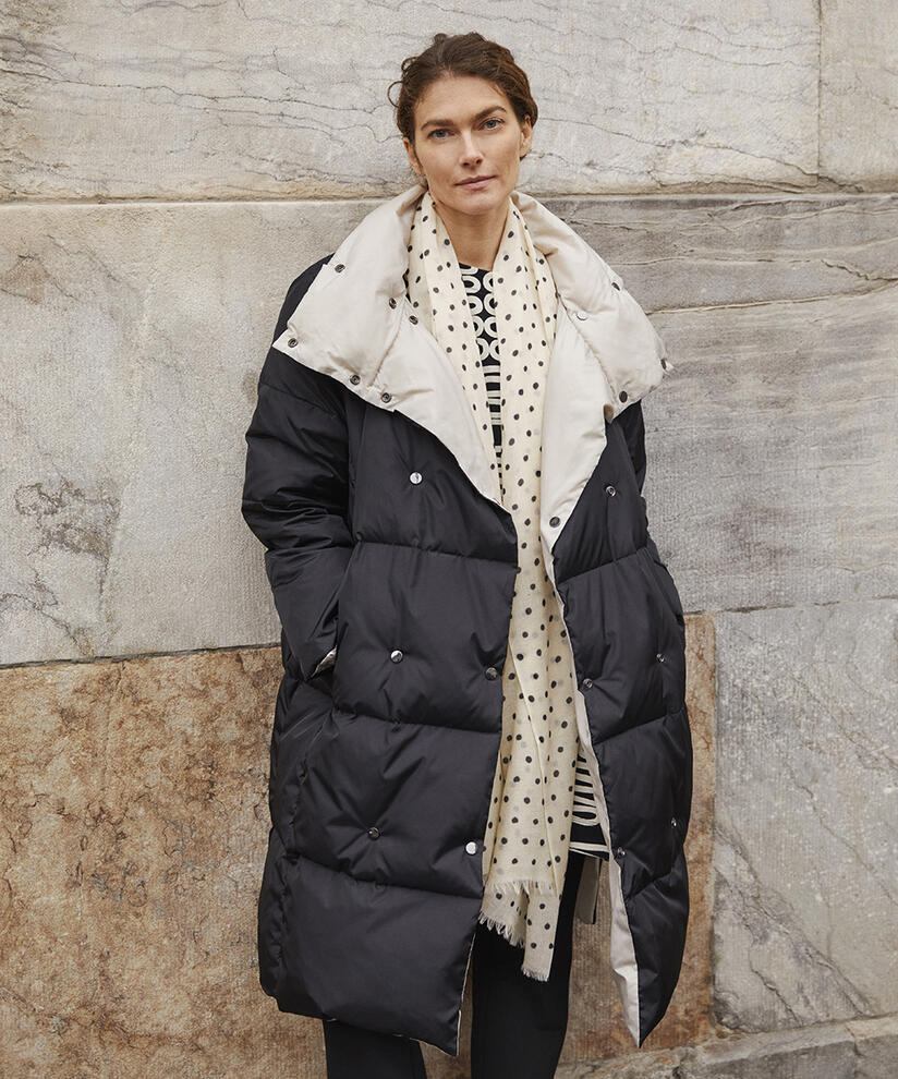 TUSNA DOWN COAT, Black/Pumice, hi-res