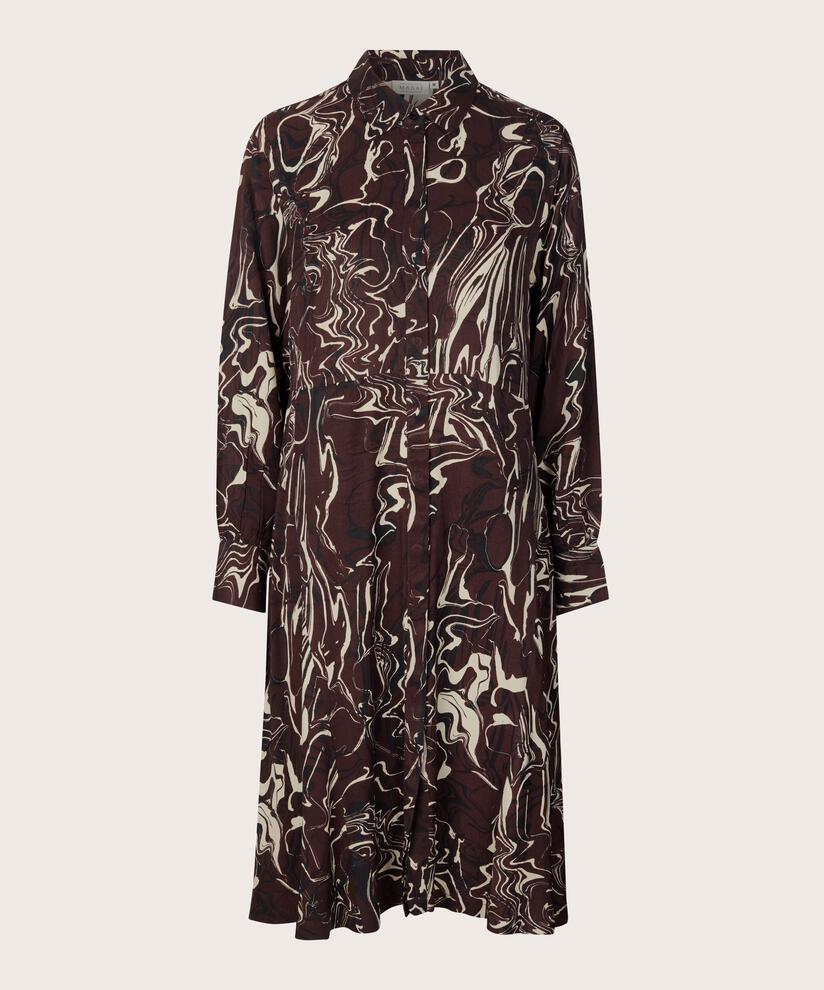 Nadia Shirt Dress, Coffee Bean