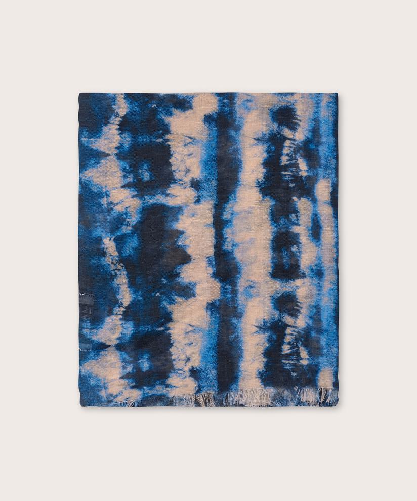 Azuka Scarf, Navy Peony