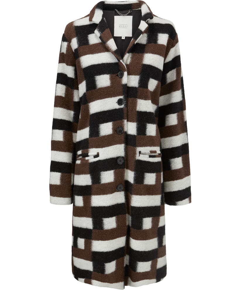TURA WOOL COAT, Chestnut