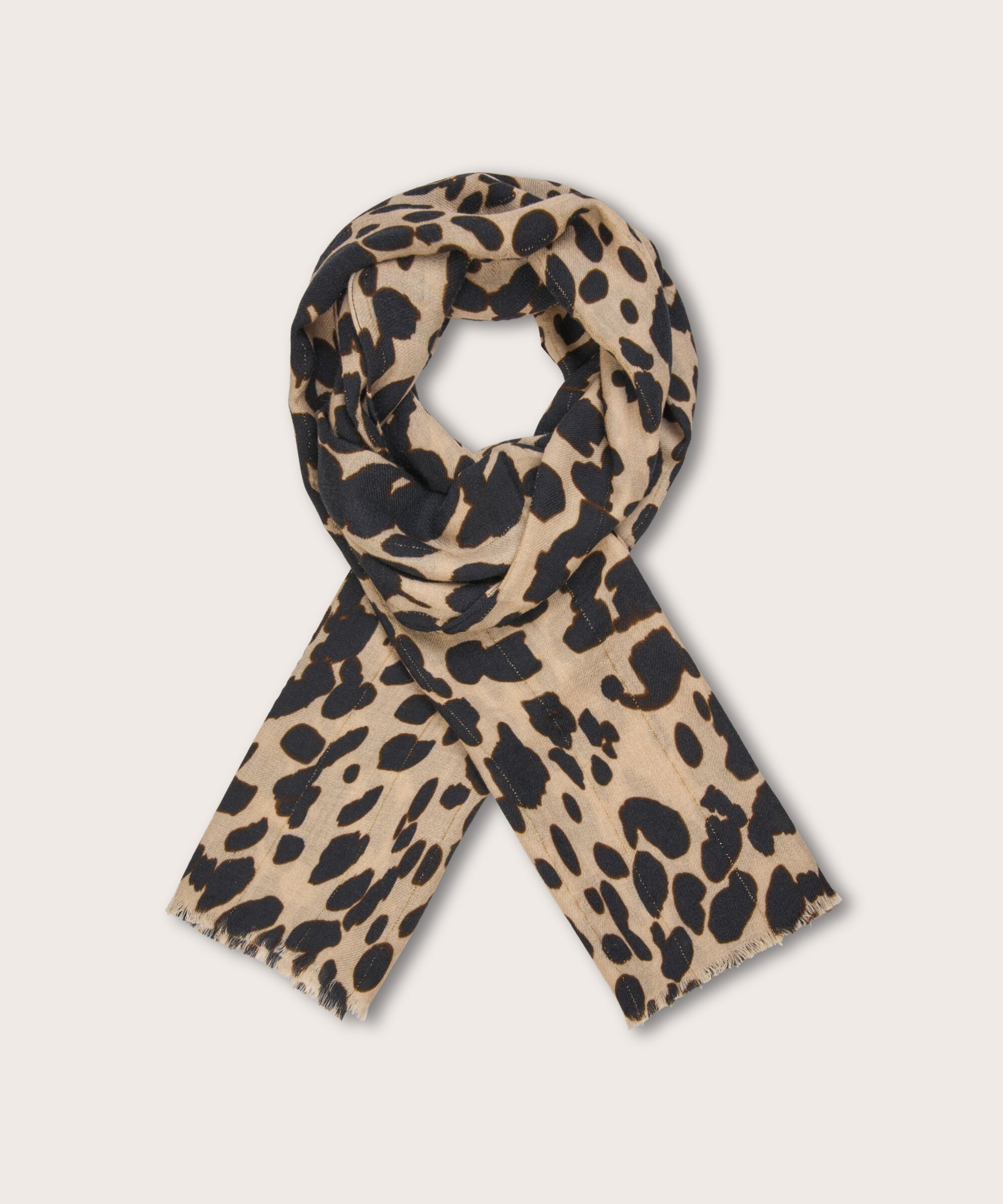 Aeloria Wool Scarf, Oxford Tan