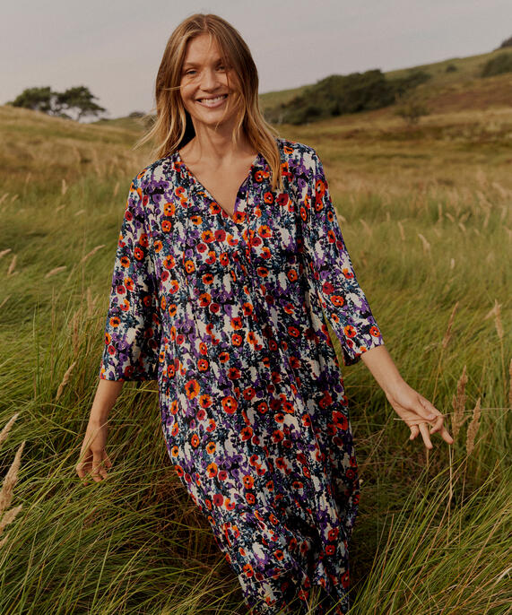 Nampula Dress, Meadow Violet