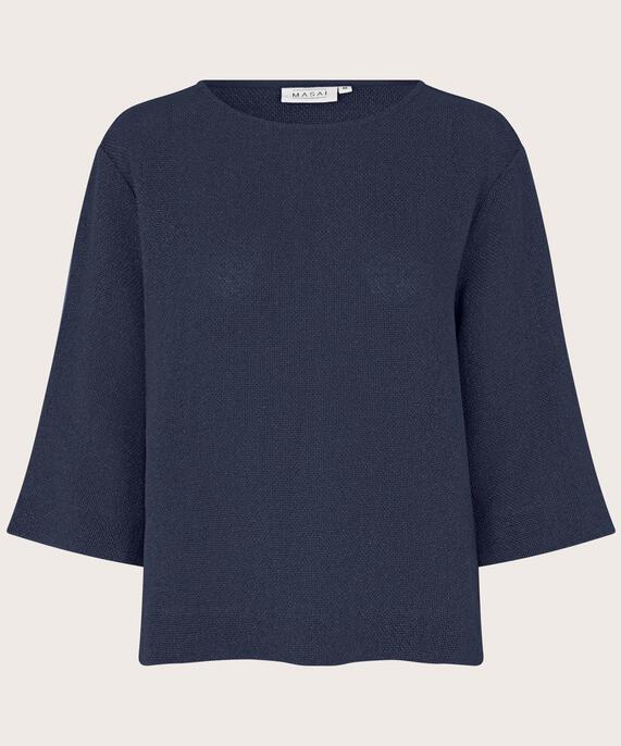 Darmi Blouse, Navy Blazer