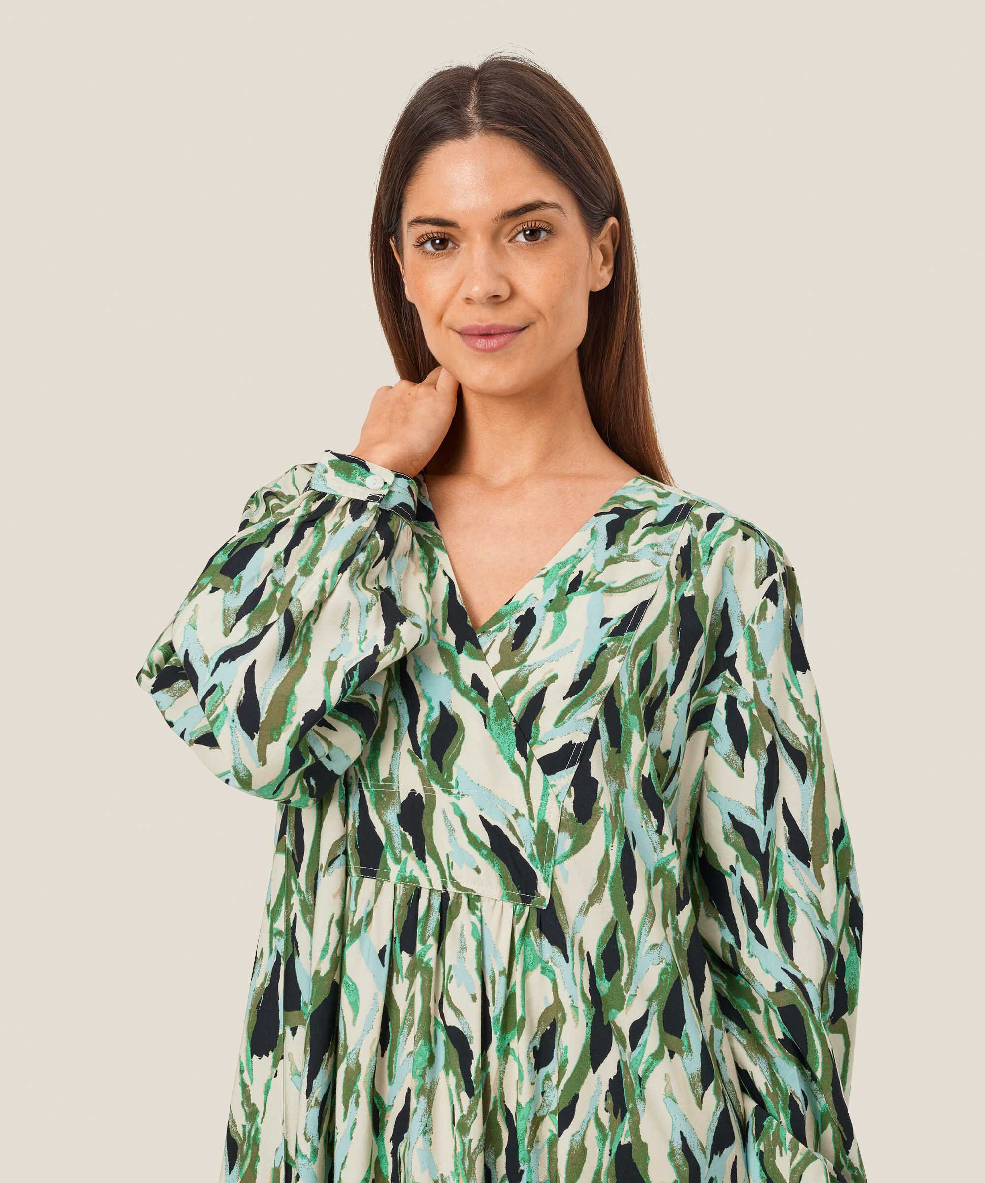 Noemma Dress, D. Lichen Green