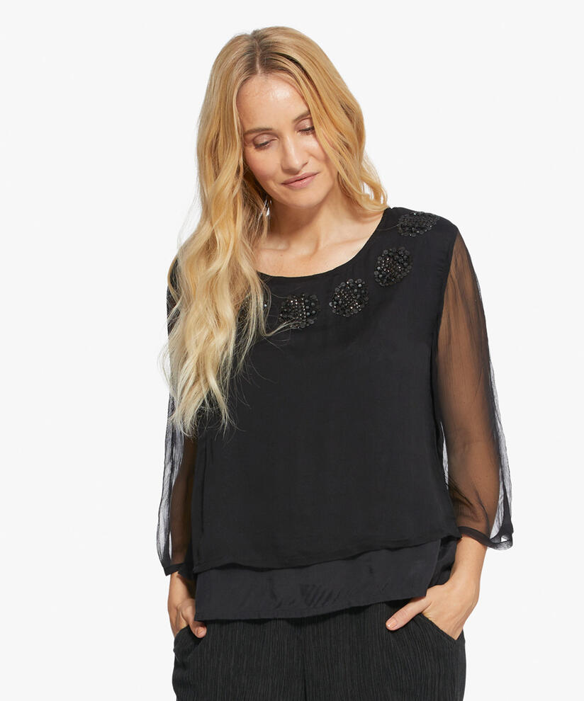 BRYNHILD TOP, Black