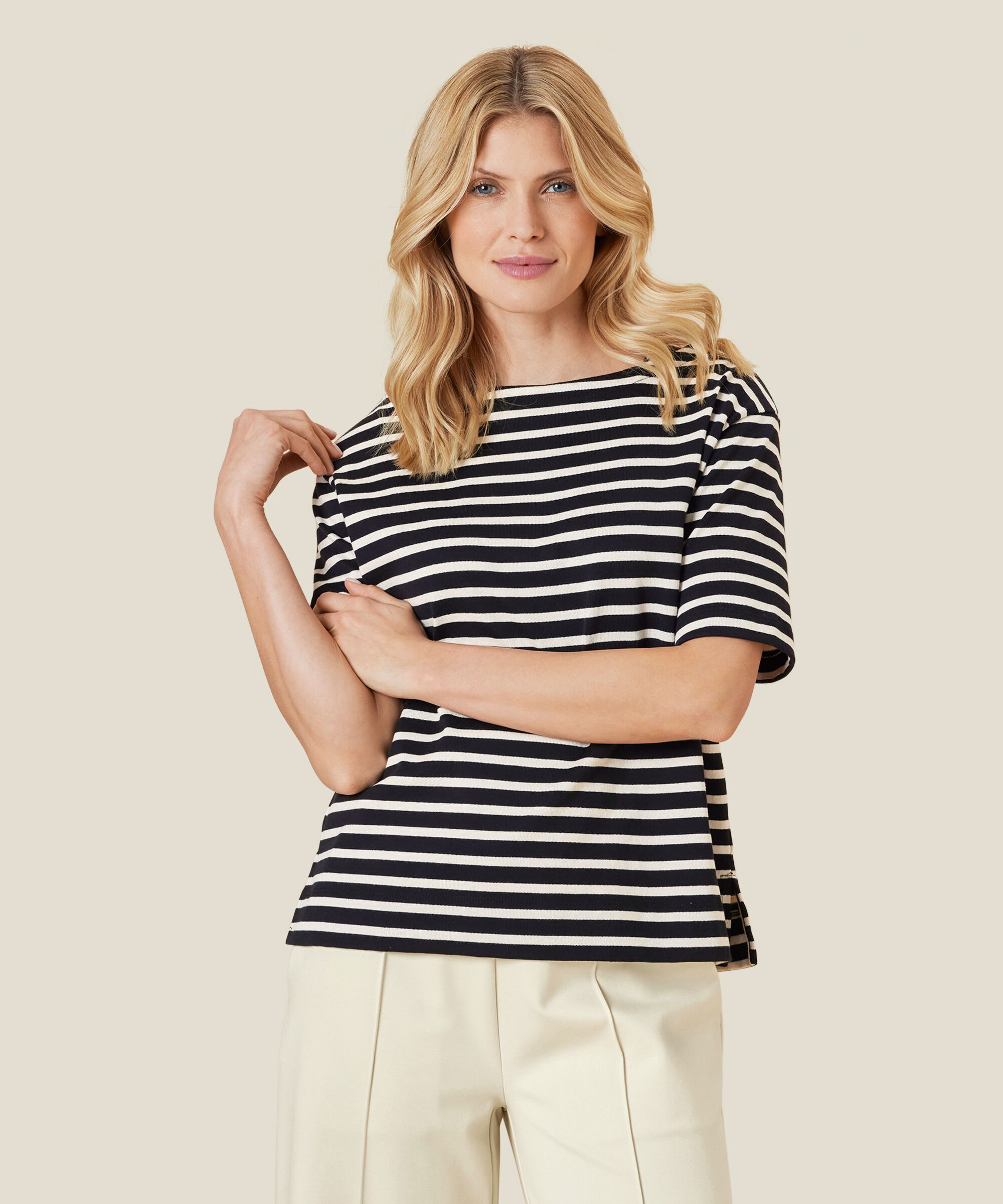 DACEYA JERSEY TOP, Black