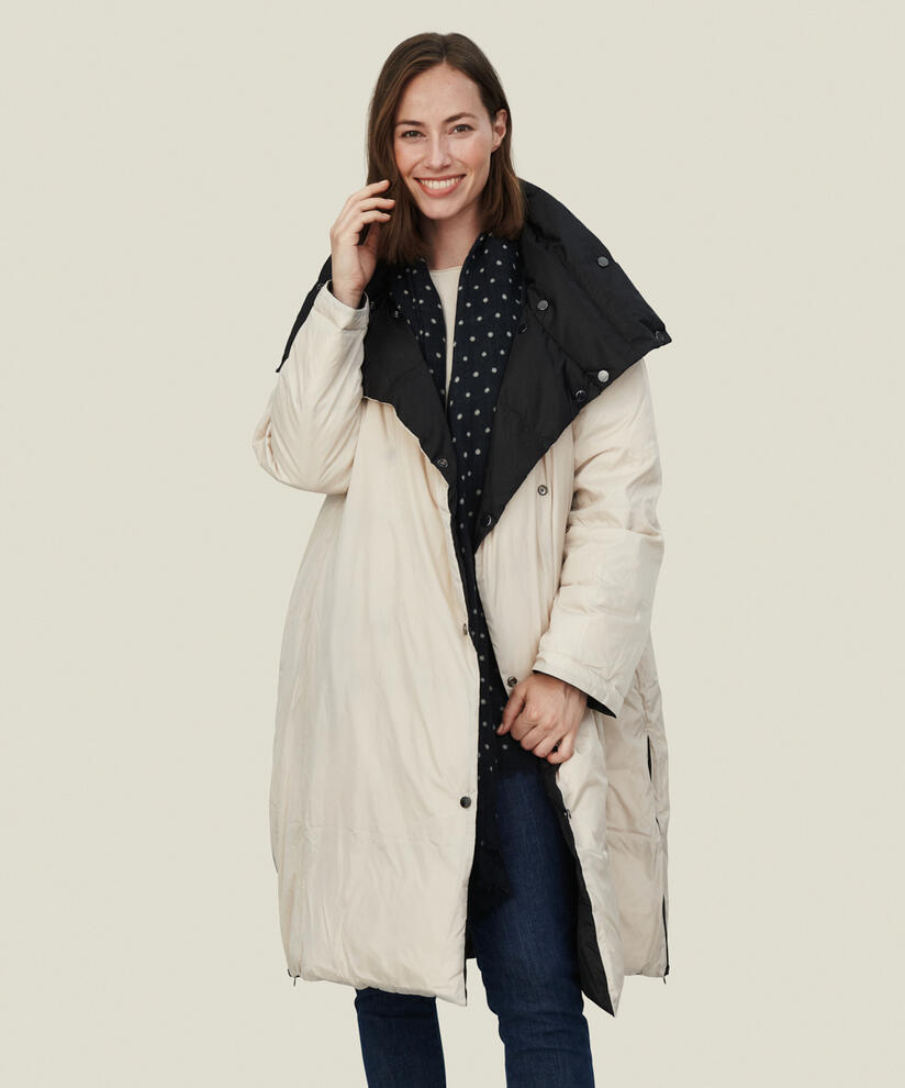 TUSNA DOWN COAT, Black/Pumice, hi-res