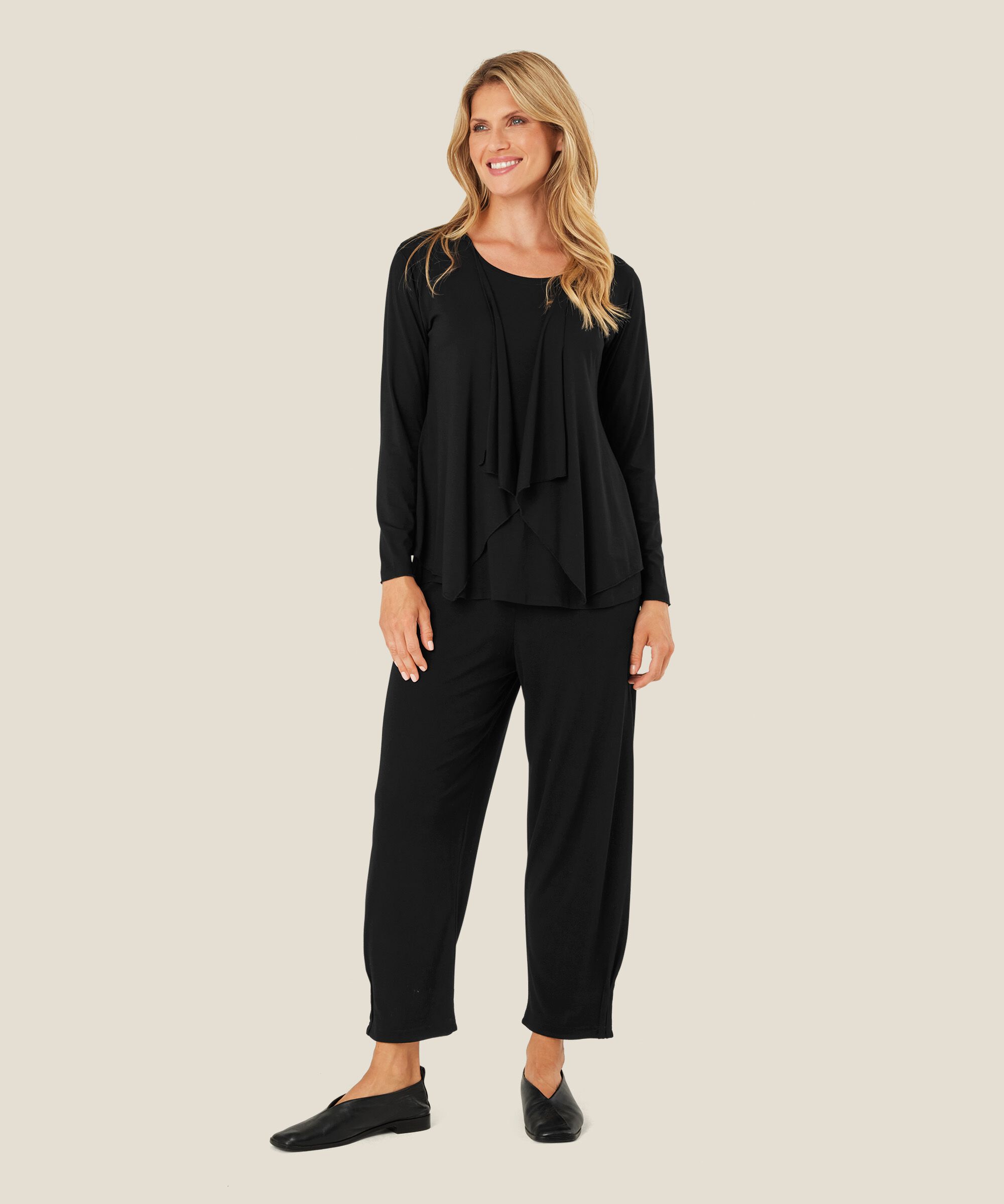 Itally JERSEY Cardigan, Black