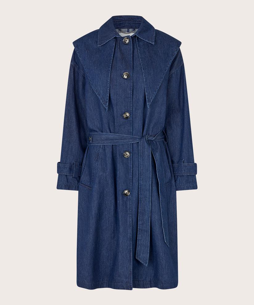 Tamar Denim Coat, Dark Denim