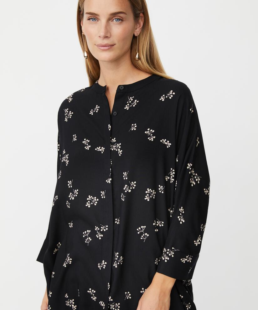 Iosetta Shirt Dress, Black