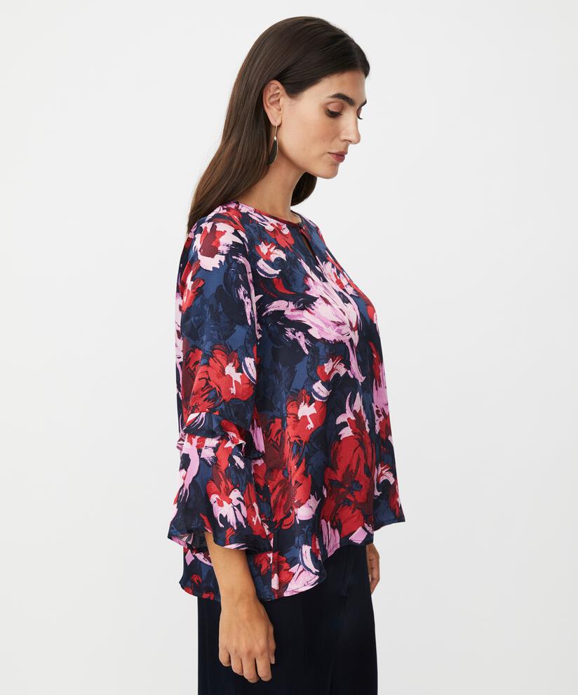 Bimelda Blouse, Scarlet Sage