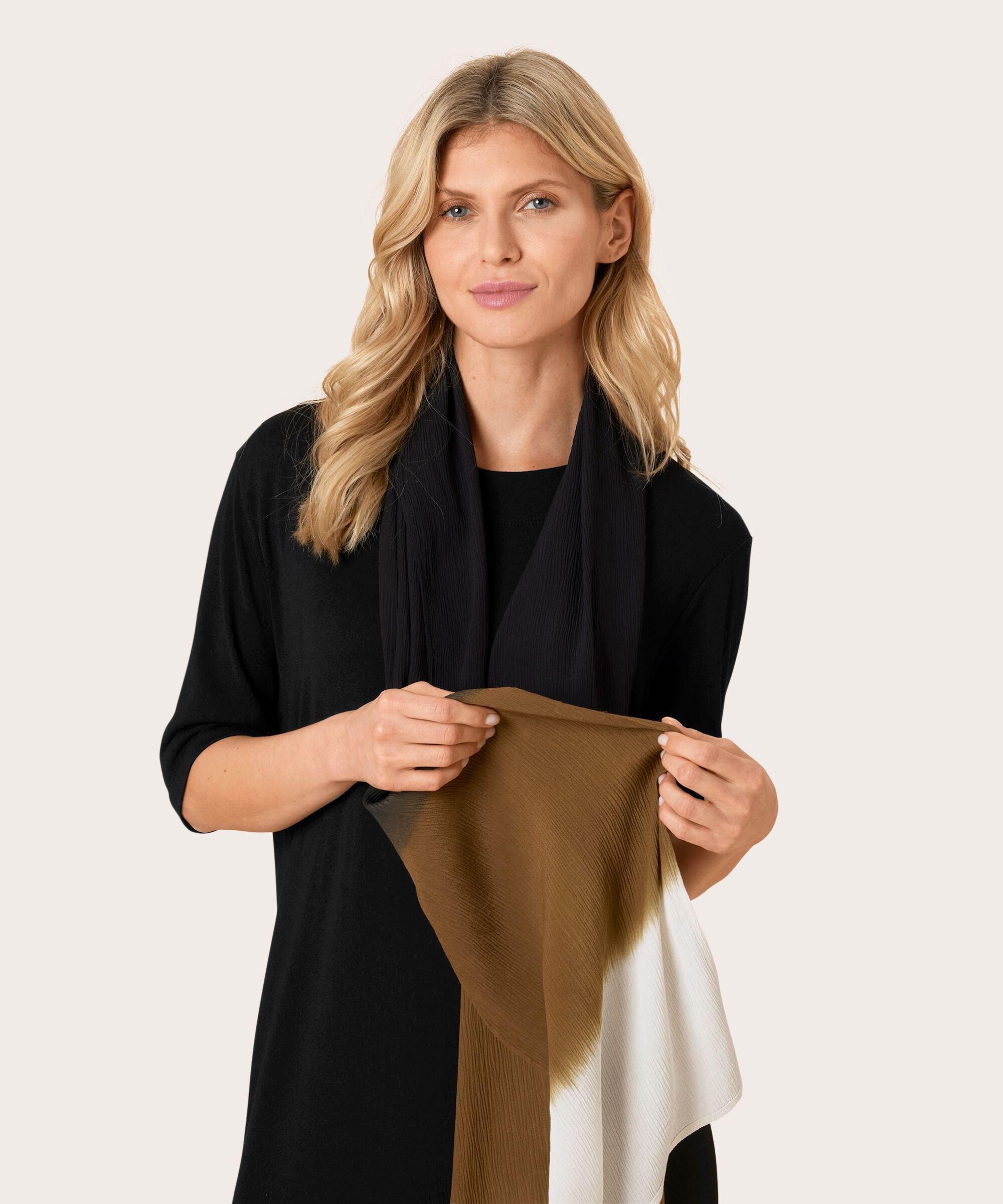 ALONG SCARF, Bronze Brown