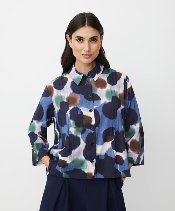 Ibilisan Shirt, Navy Blazer