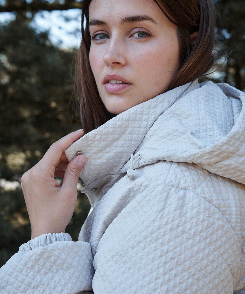 Tasha Down Coat, Purmice stone
