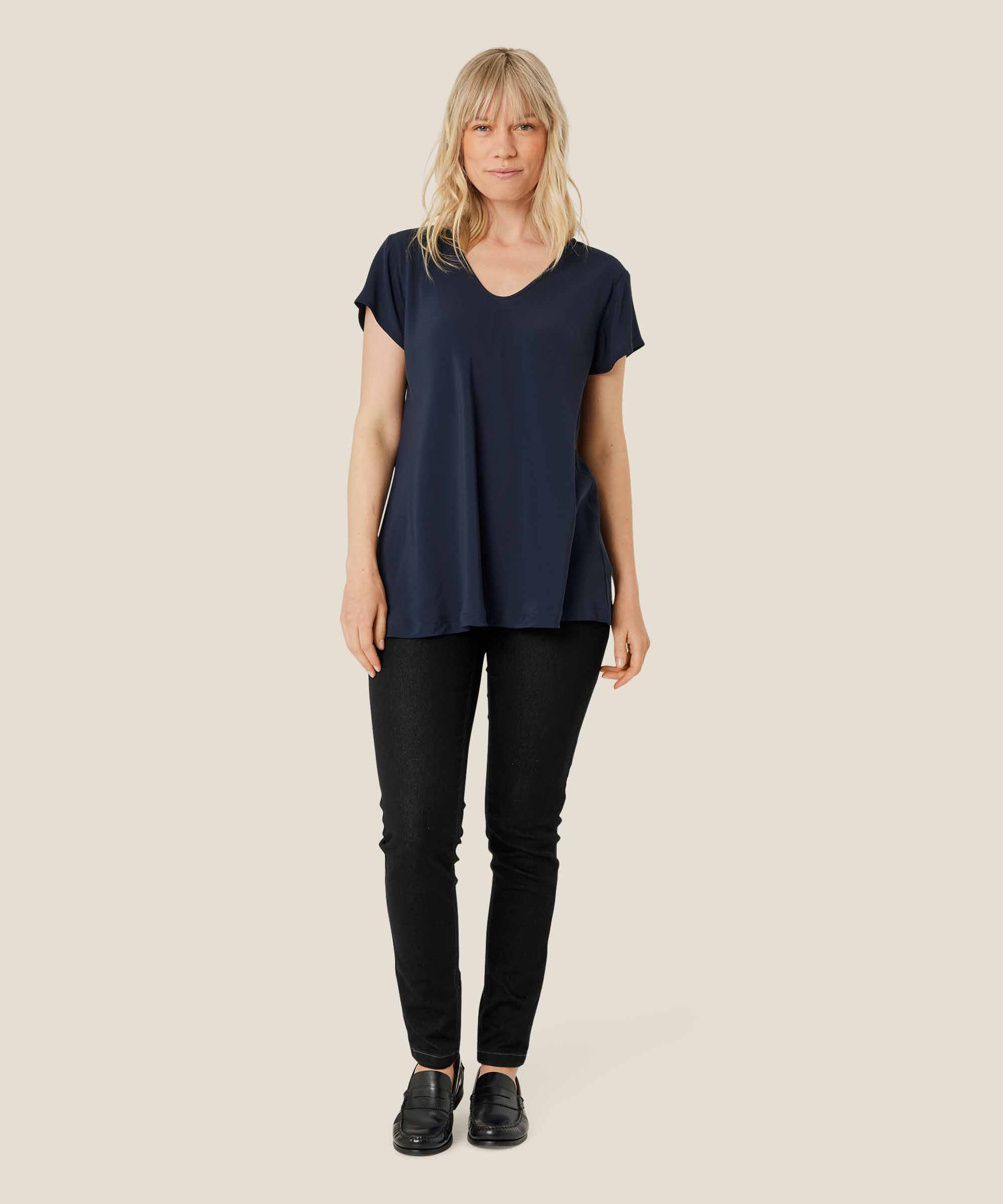 Kallo Blouse, Navy