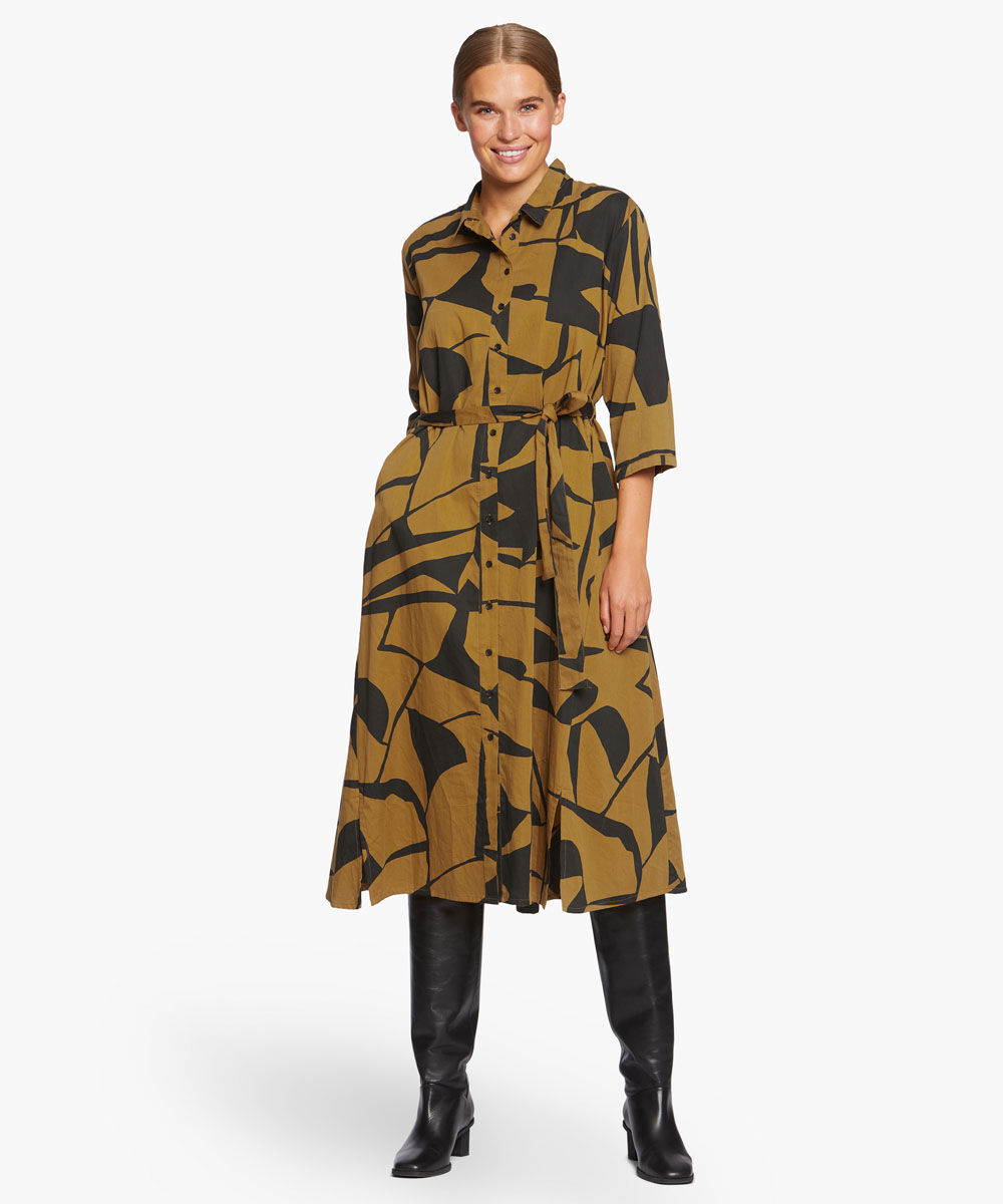 NINETTE SHIRT DRESS, Tapenade