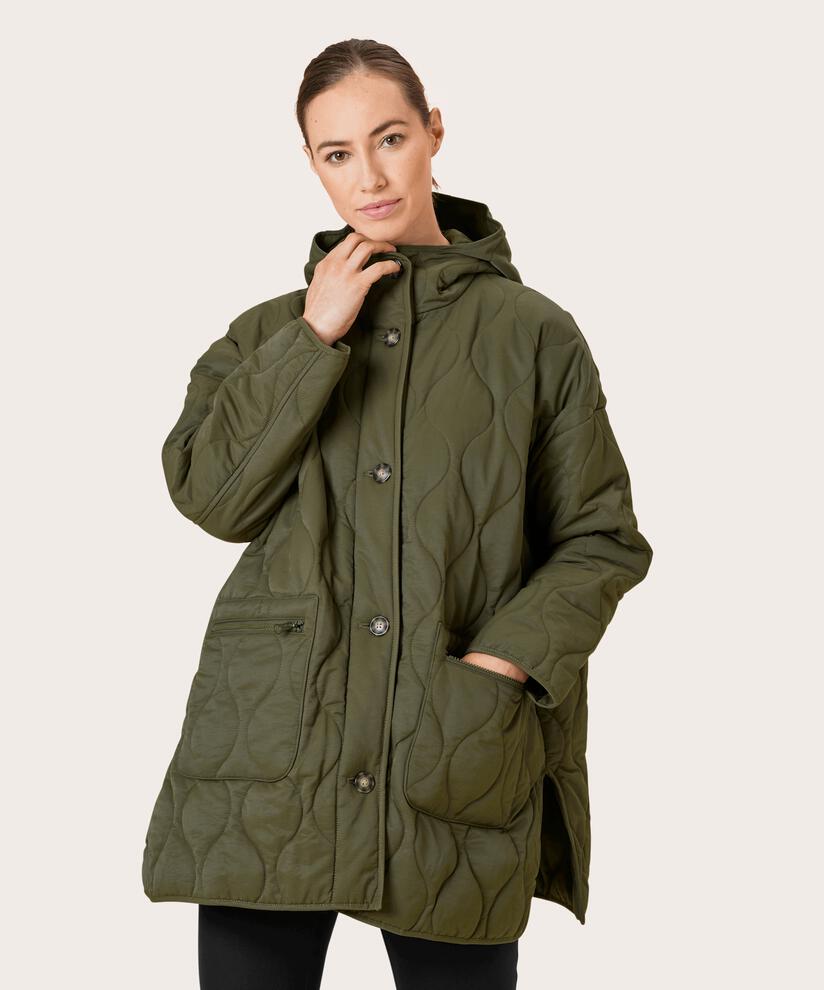 Tehila Coat, Olive Night