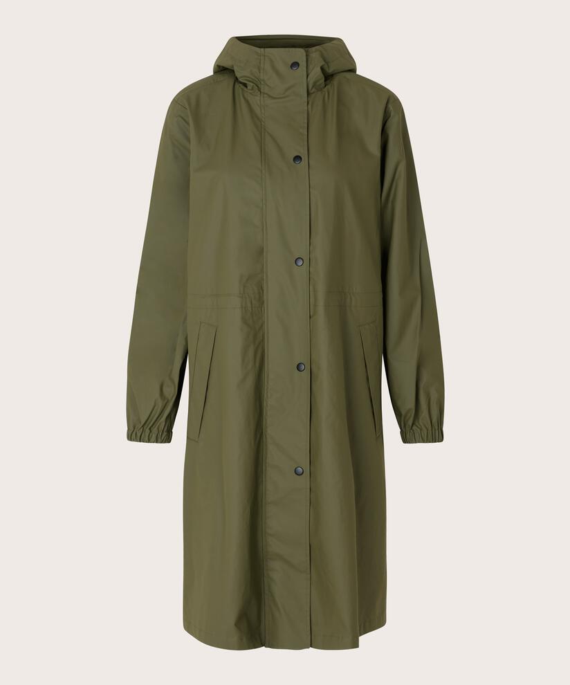 Terenna Rain Coat, Olive Night