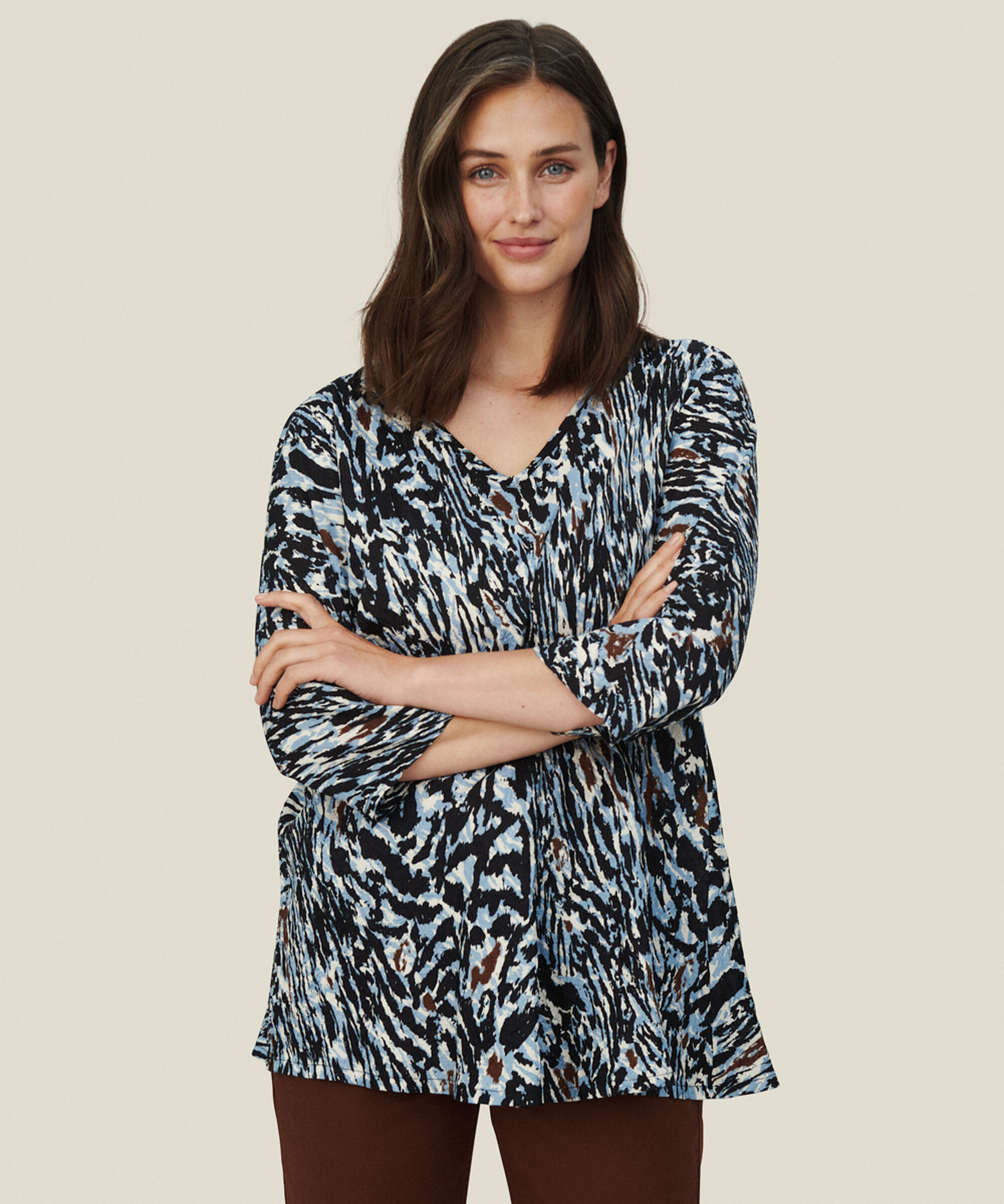 KATA TOP, Faded Denim