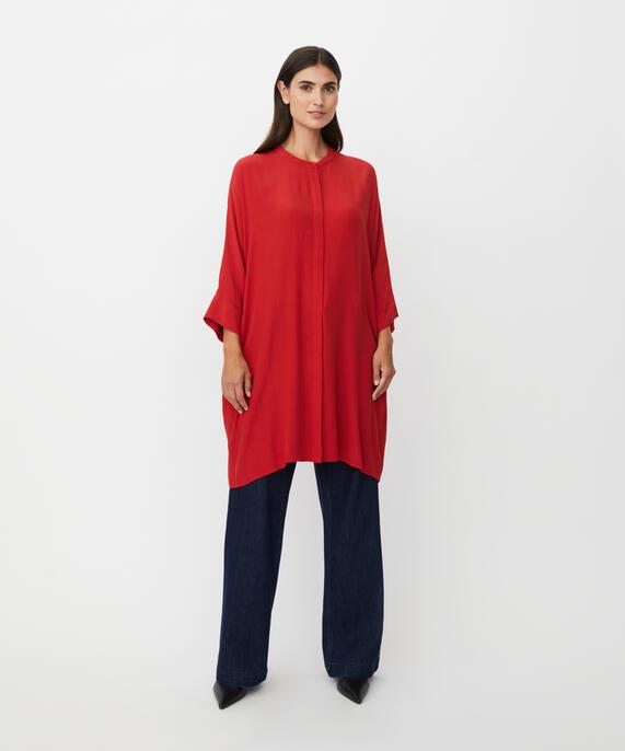 Iosetta Shirt Dress, Scarlet Sage