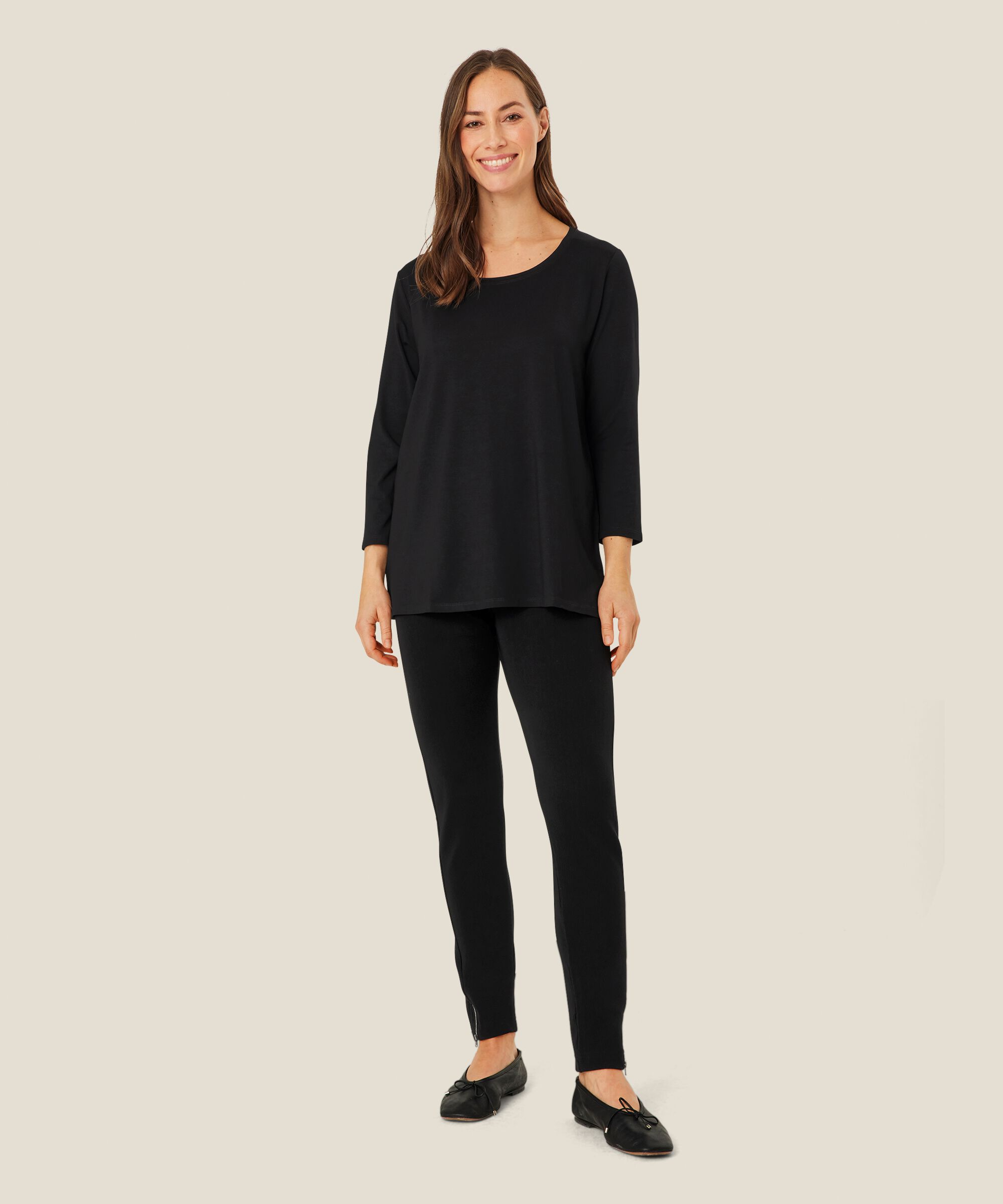 Cecille JERSEY Top, Black