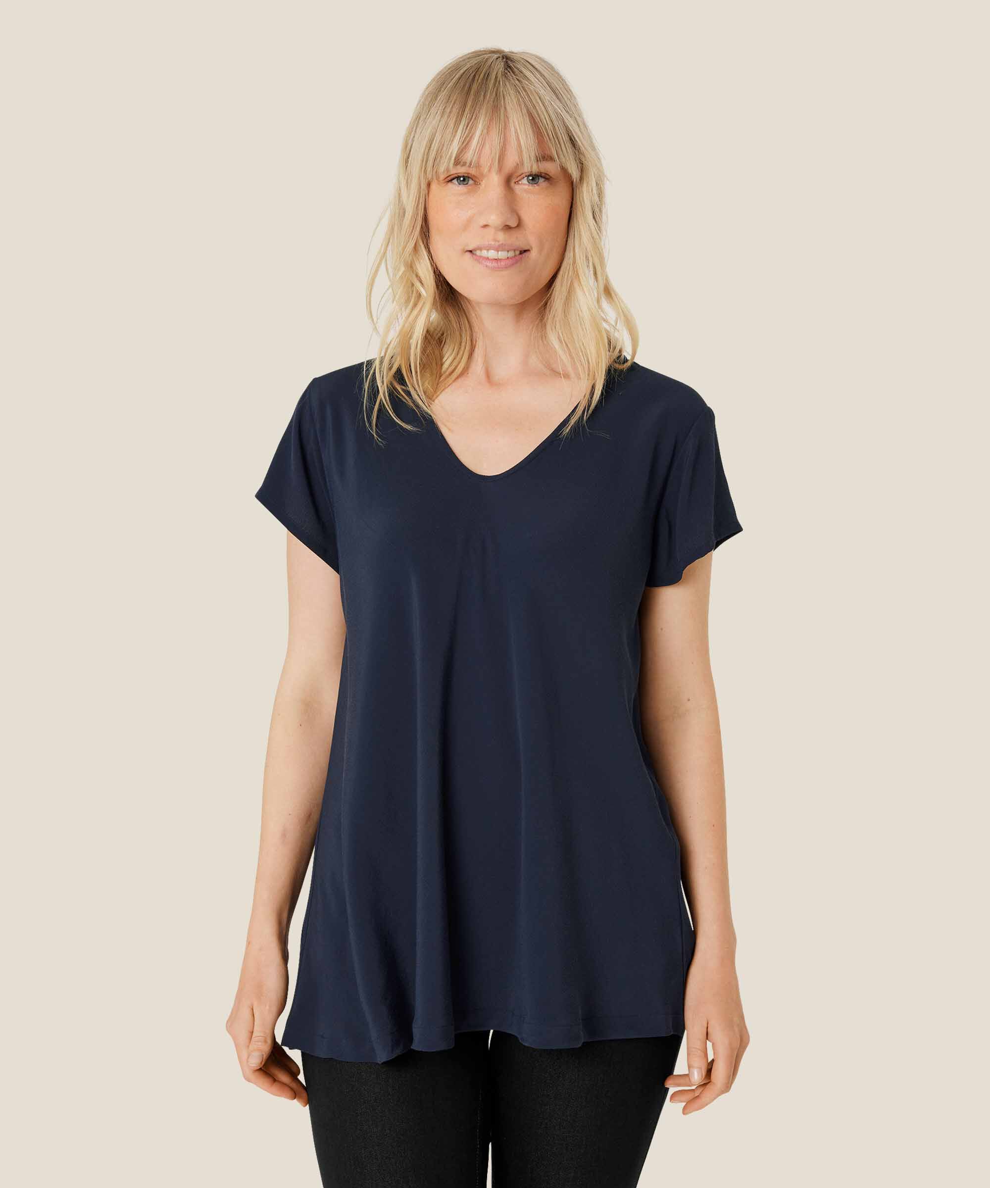 Kallo Blouse, Navy