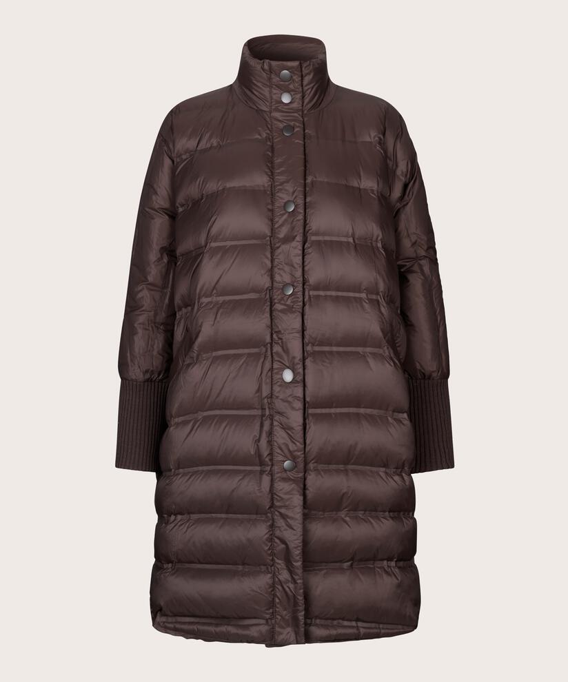 Tilda Down Coat, Coffee Bean