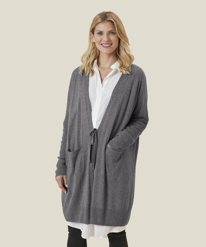 LUCY CARDIGAN, M. Grey mel.