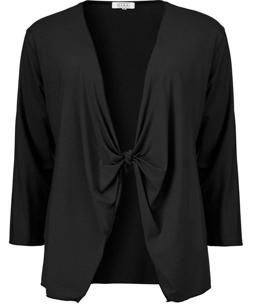 ITALLY JERSEY CARDIGAN, Black