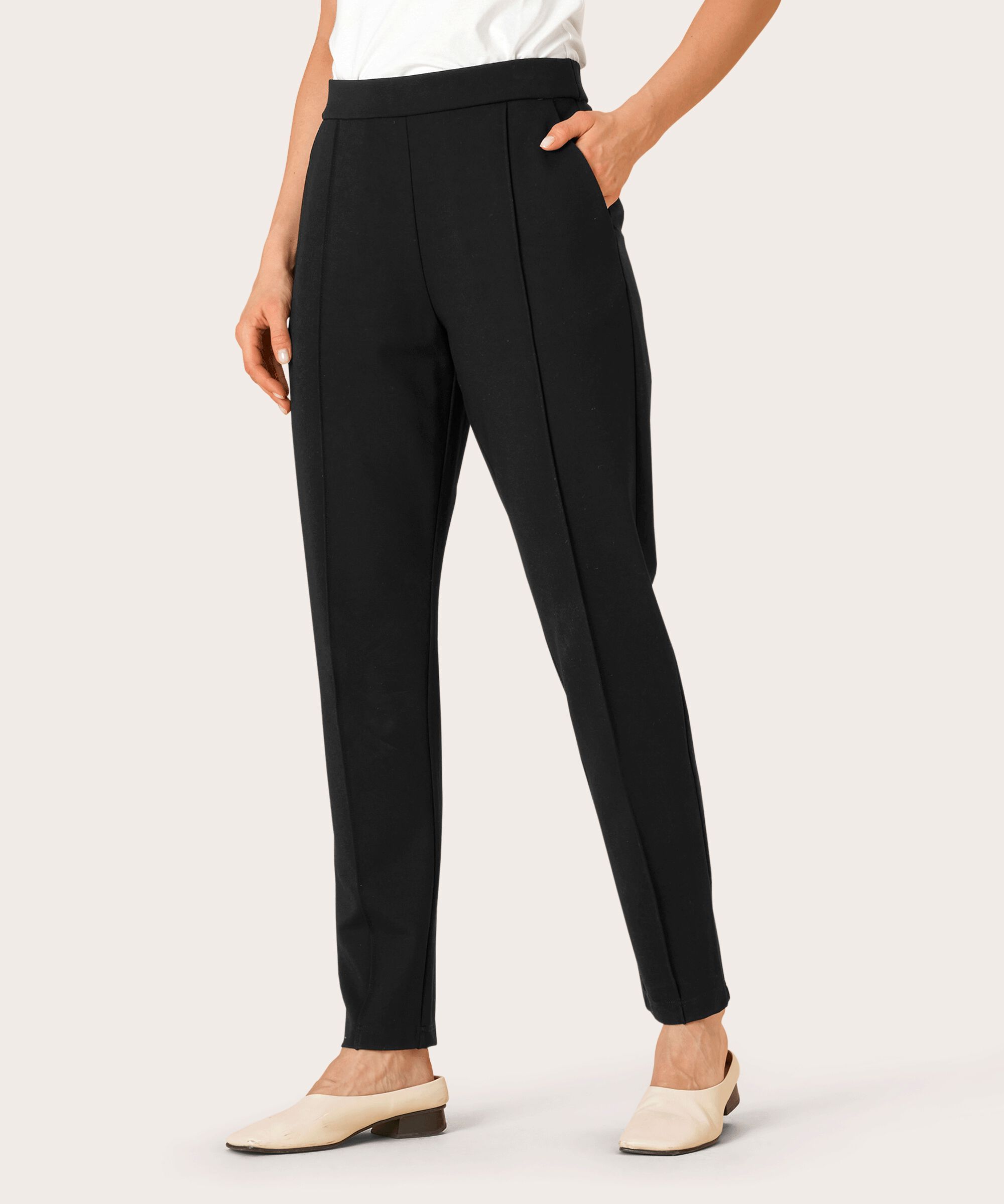 PAQUITA JERSEY TROUSERS, Black